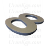 5 cm ( Alucor ) Aynalı Dekota Harf / Rakam