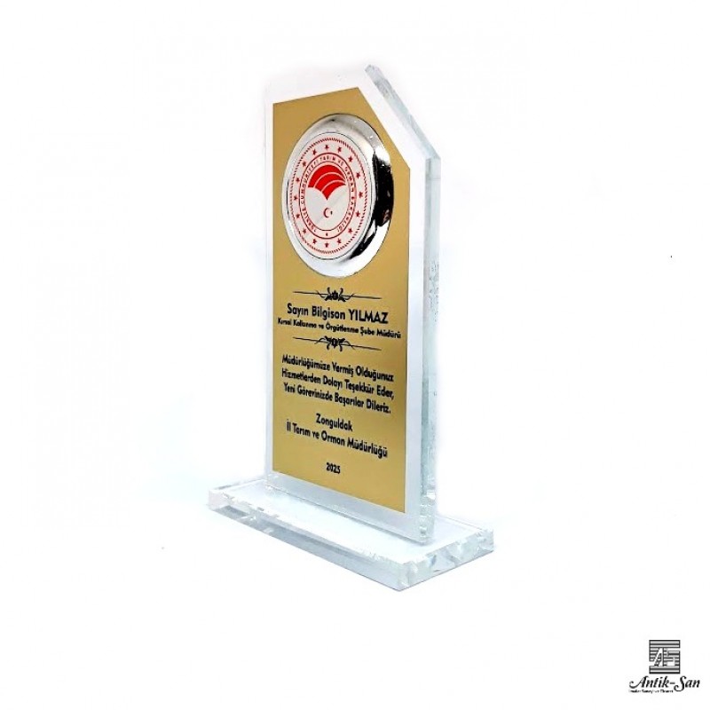 Fasetli Kristal Plaket Fasetli Kristal Plaket