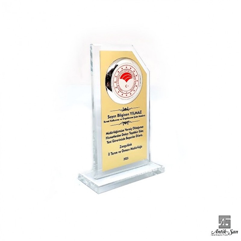 Fasetli Kristal Plaket Fasetli Kristal Plaket