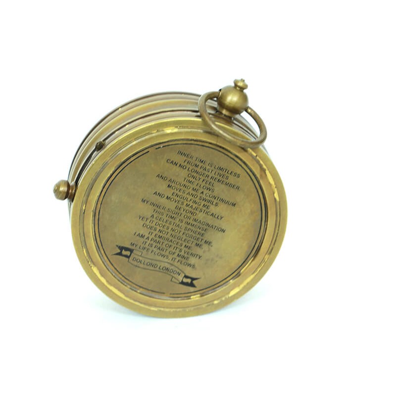 Deri Çantalı Pirinç Cep Pusulası